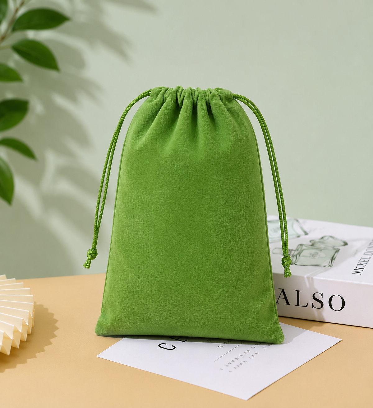 Flannel Drawstring Jewelry Storage Bag